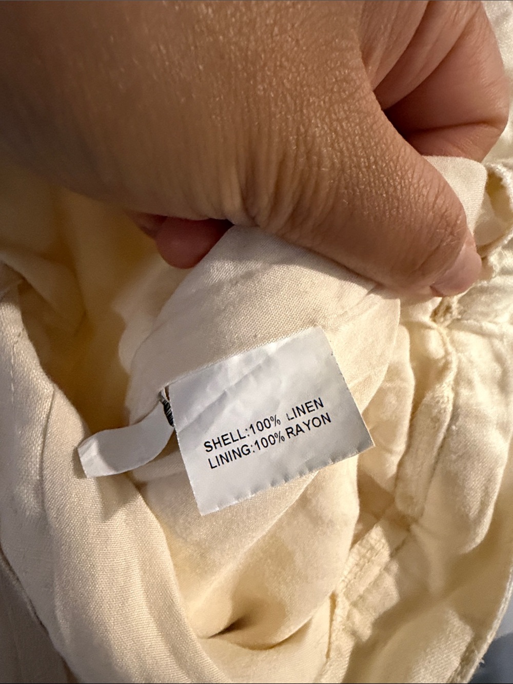 DISSH Norah High-Rise Wide-Leg Cream Linen-Blend Pants - #133 - Picture 10 of 10